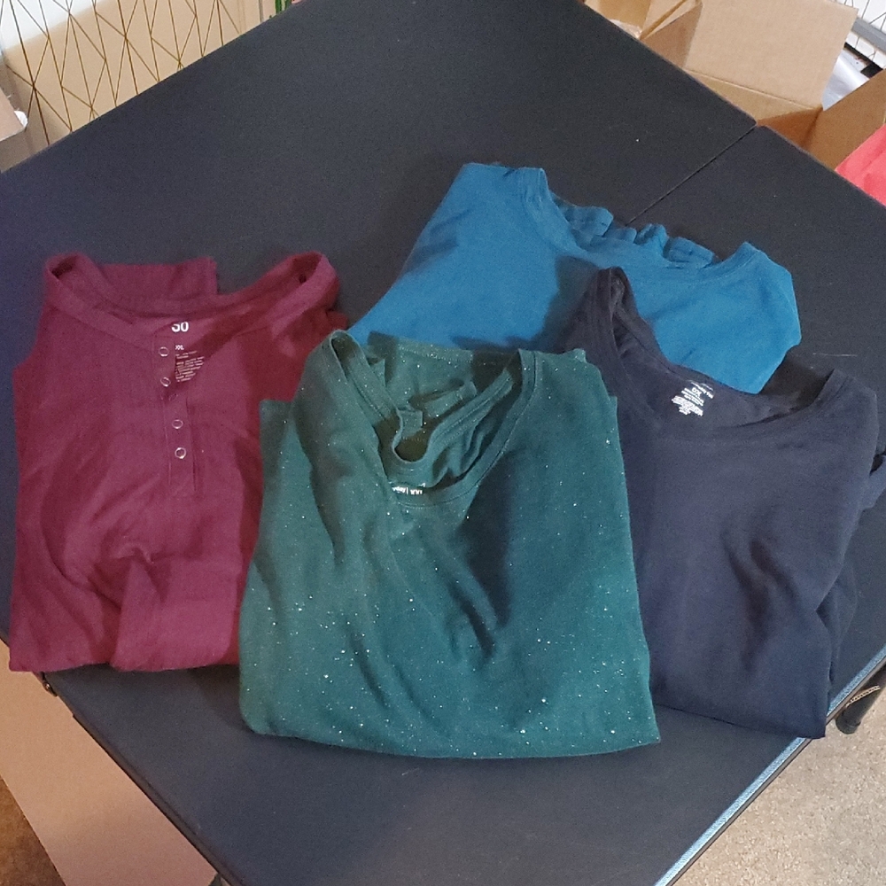 Bundle 4 Shirts - Maroon, Green, Blue, Black